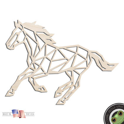 Horse Galloping Geometric Shapes #1 Laser Cut Out Unfinished Wood Shape Craft Supply