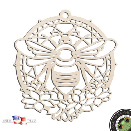 Bee Sun Catcher Dream Catcher Laser Cut Out Unfinished Wood Shape Craft Supply