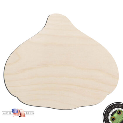 Dumpling #1 Solid Laser Cut Out Unfinished Wood Shape Craft Supply
