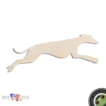Greyhound Dog Puppy #4 Laser Cut Out Unfinished Wood Shape Craft Supply