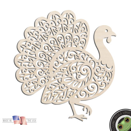 Turkey Mandela Laser Cut Out Unfinished Wood Shape Craft Supply