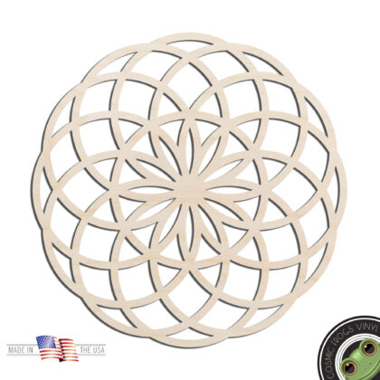 Torus Sacred Geometry Laser Cut Out Unfinished Wood Shape